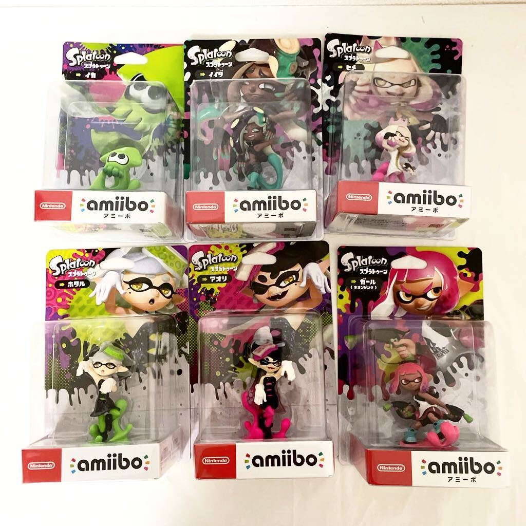 w42★1円〜 未開封 amiibo アミーボ スプラトゥーン ガール ネオンピンク/イカ/ヒメ /イイダ /アオリ /ホタルの画像1