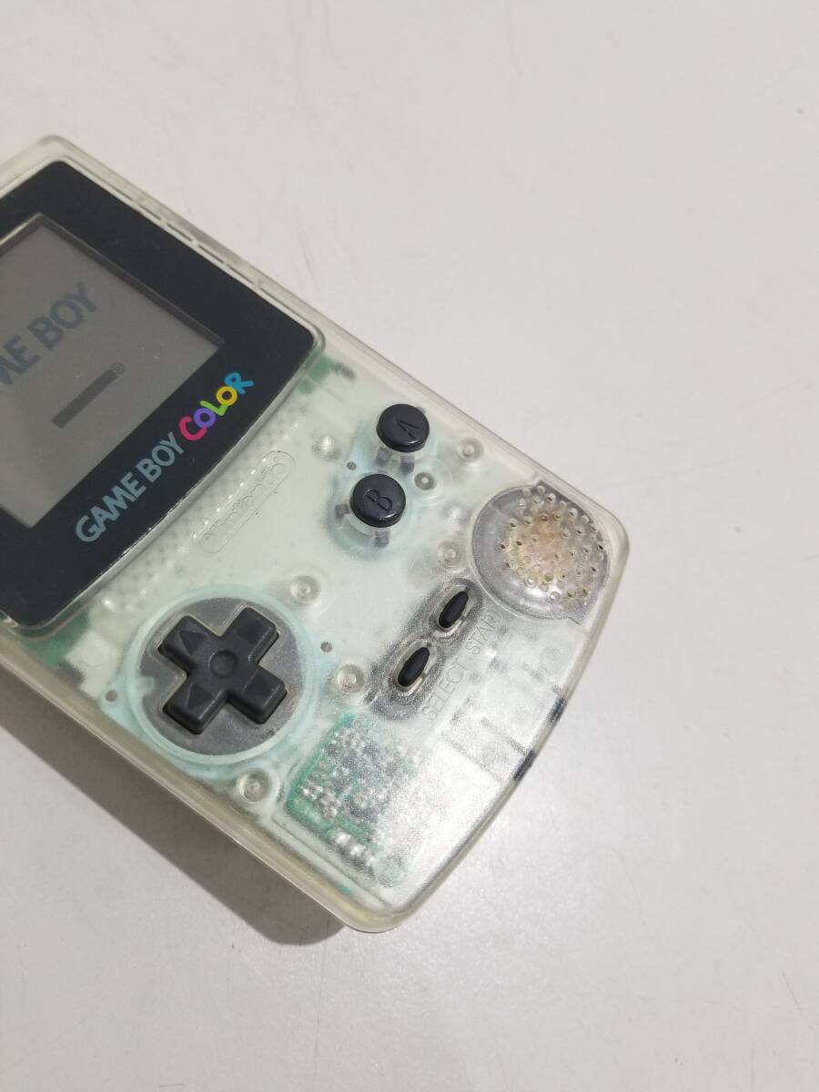 ■【57828】中古激安骨董★GAME　BOY　COLOR　CGB-001　ゲームボーイカラー　スケルトンモデル　電池フタ欠品■_画像3