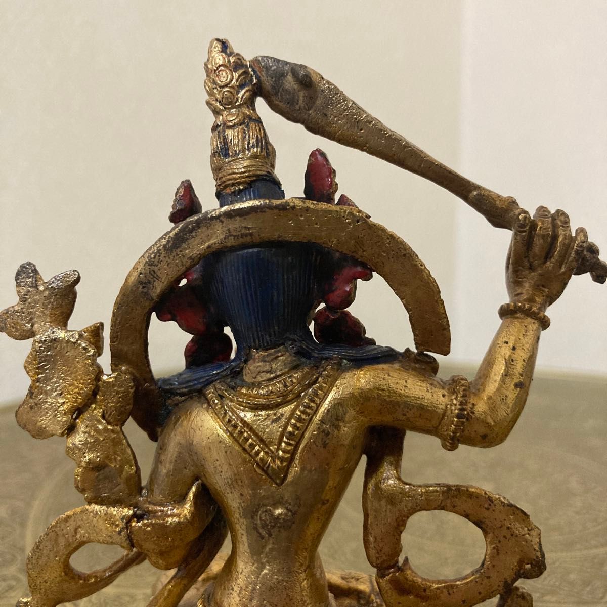 文殊菩薩像　金属工芸　仏教美術　アンティーク 置物