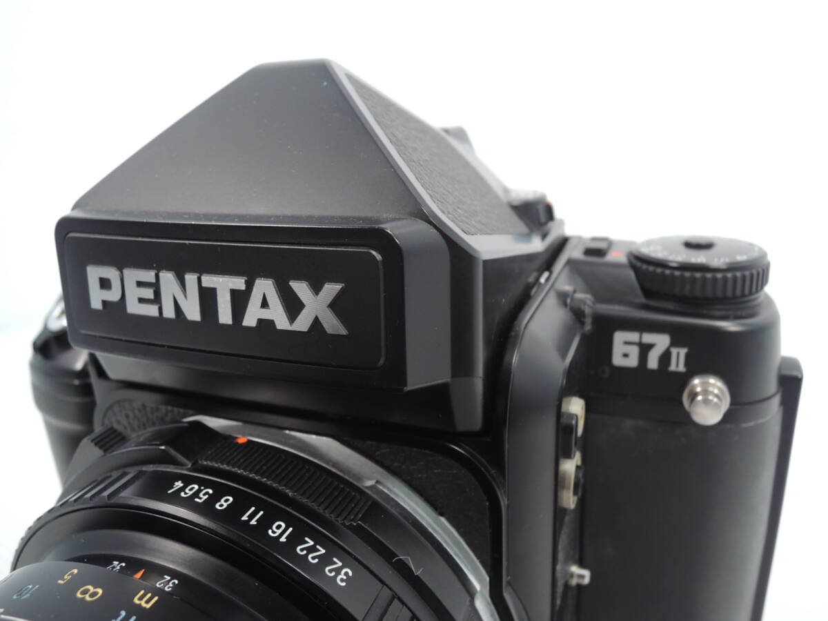 △PENTAX ペンタックス 67Ⅱ 中判フィルムカメラ/レンズ MACRO 1:4 100mm 本体＋レンズ ブラック カメラ 動作未確認/管理5646A11-01260001の画像8