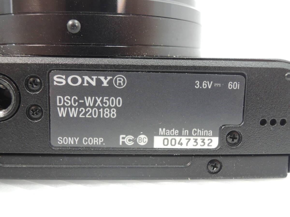 △SONY ソニー コンパクトデジタルカメラ Cyber-Shot DSC-WX500 ブラック デジカメ カバー付き 本体のみ 動作未確認/管理6371A12-01260001の画像7