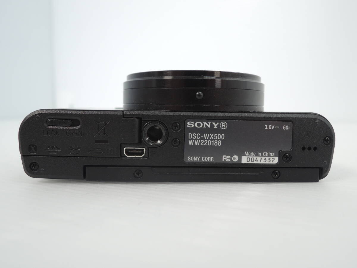 △SONY ソニー コンパクトデジタルカメラ Cyber-Shot DSC-WX500 ブラック デジカメ カバー付き 本体のみ 動作未確認/管理6371A12-01260001の画像4