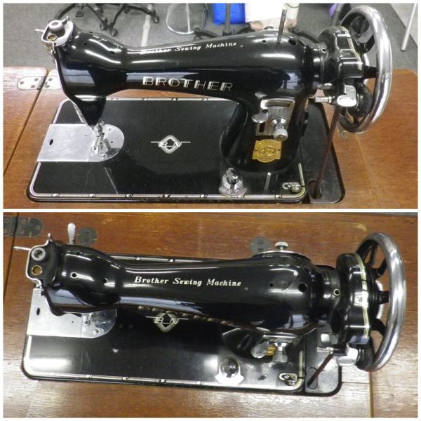 【ジャンク】Brother ブラザー Sewing Machine 足踏みミシン NAGOYA JAPAN 昭和レトロの画像3