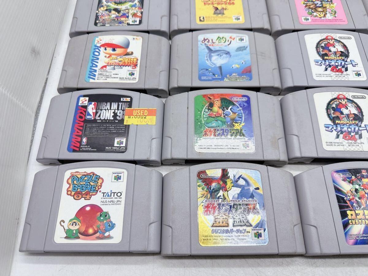 21点★Nintendo64 ソフト カセット まとめ★ポケモン金銀 マリオ DK64 サッカー 野球 NBA KONAMI TAITO J2 スマブラ 釣り 中古品_画像2