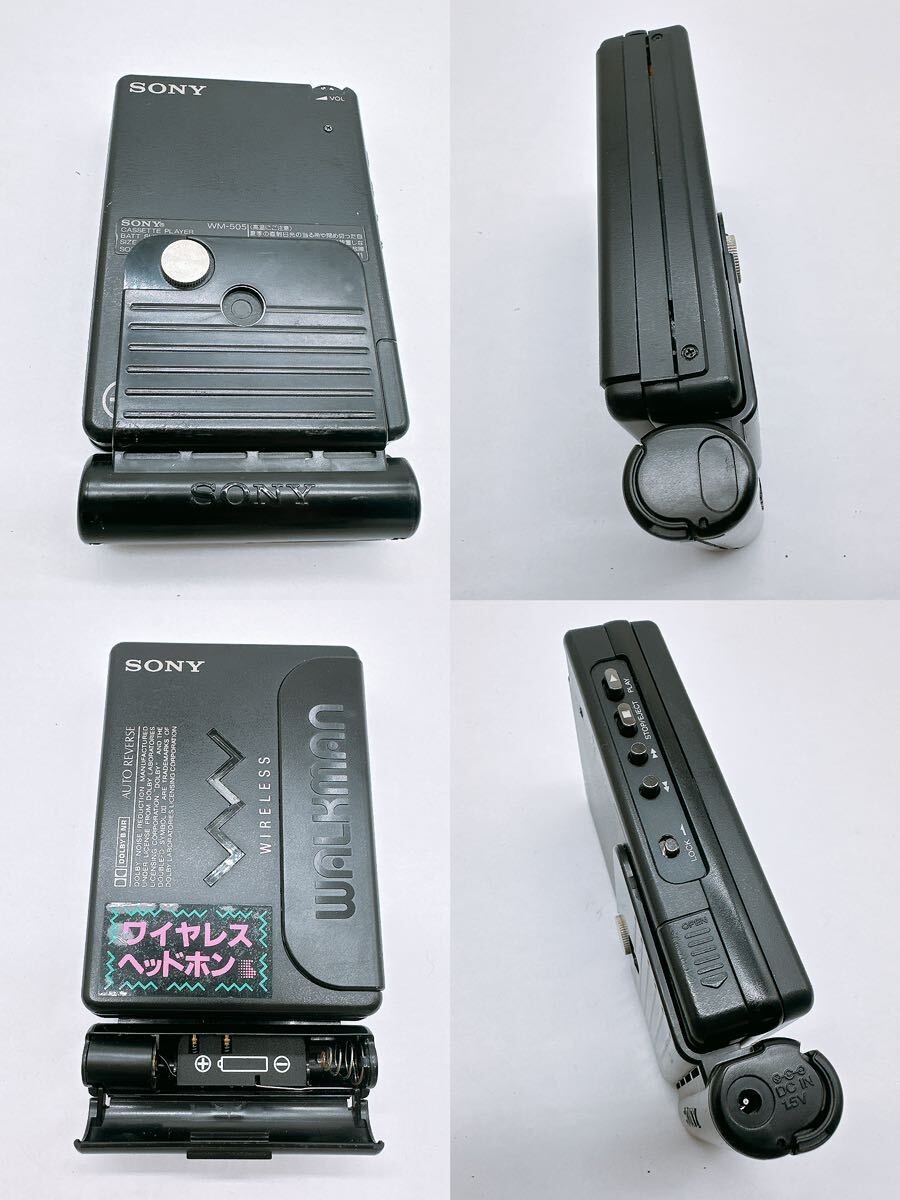 当時物★WALKMAN SONY ヴィンテージ ワイヤレスウォークマン カセットプレーヤー WW-505 ソフトケース付★希少 ソニーウォークマンの画像3