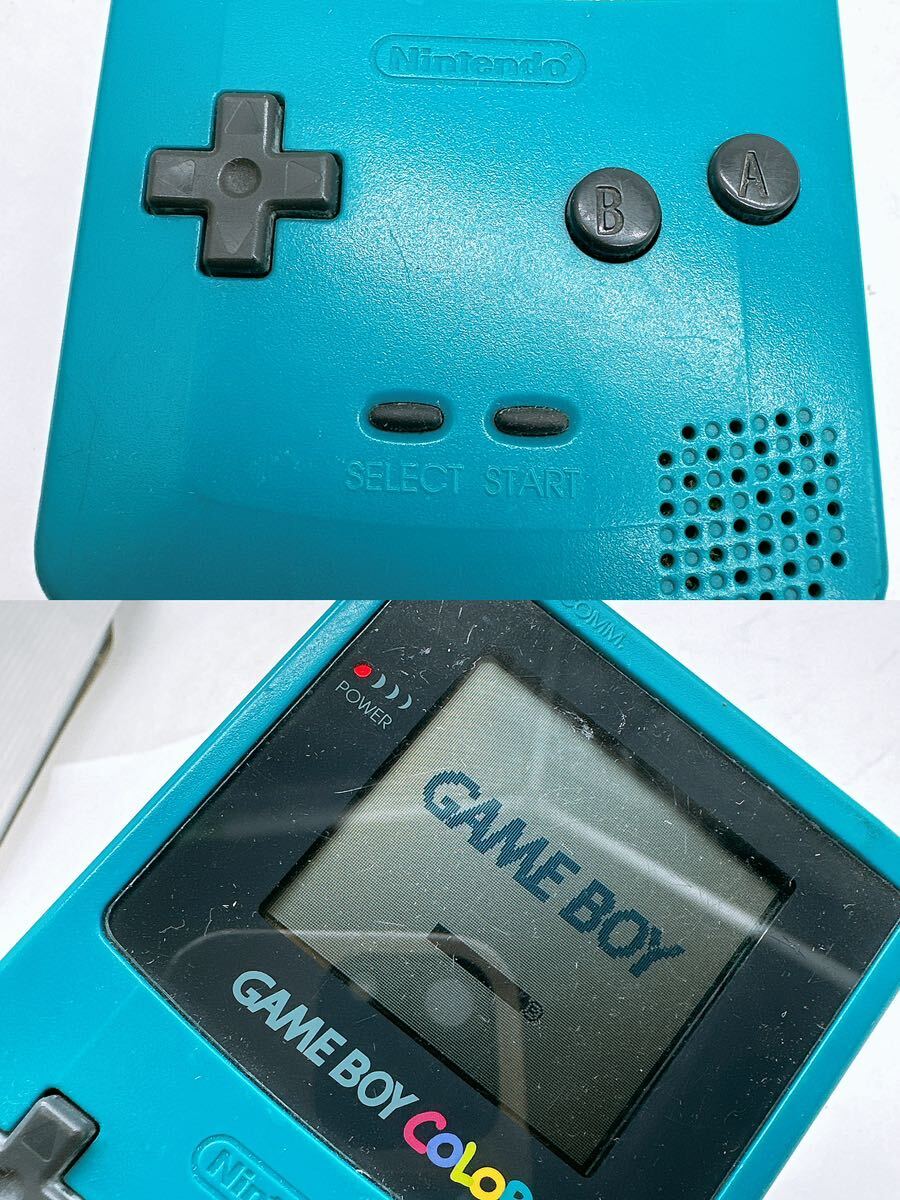 ゲームボーイカラー本体 CGB-001 GB GAMEBOYCOLOR 任天堂 Nintendo ゲーム機器 通電OK ブルー系 現状の画像5