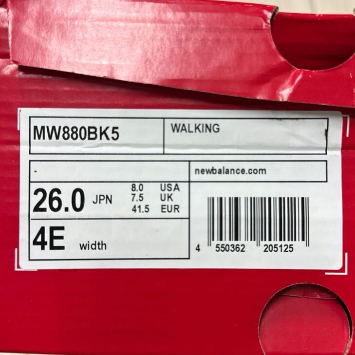  New balance for man walking MW880BK5(4E) 26.0cm new goods 