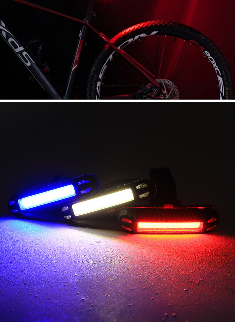 自転車ライト LED バイクライト COB テールライト リアライト セーフティライト IPX6防水 USB充電式 昼夜 ハイキング サイクリング_画像9