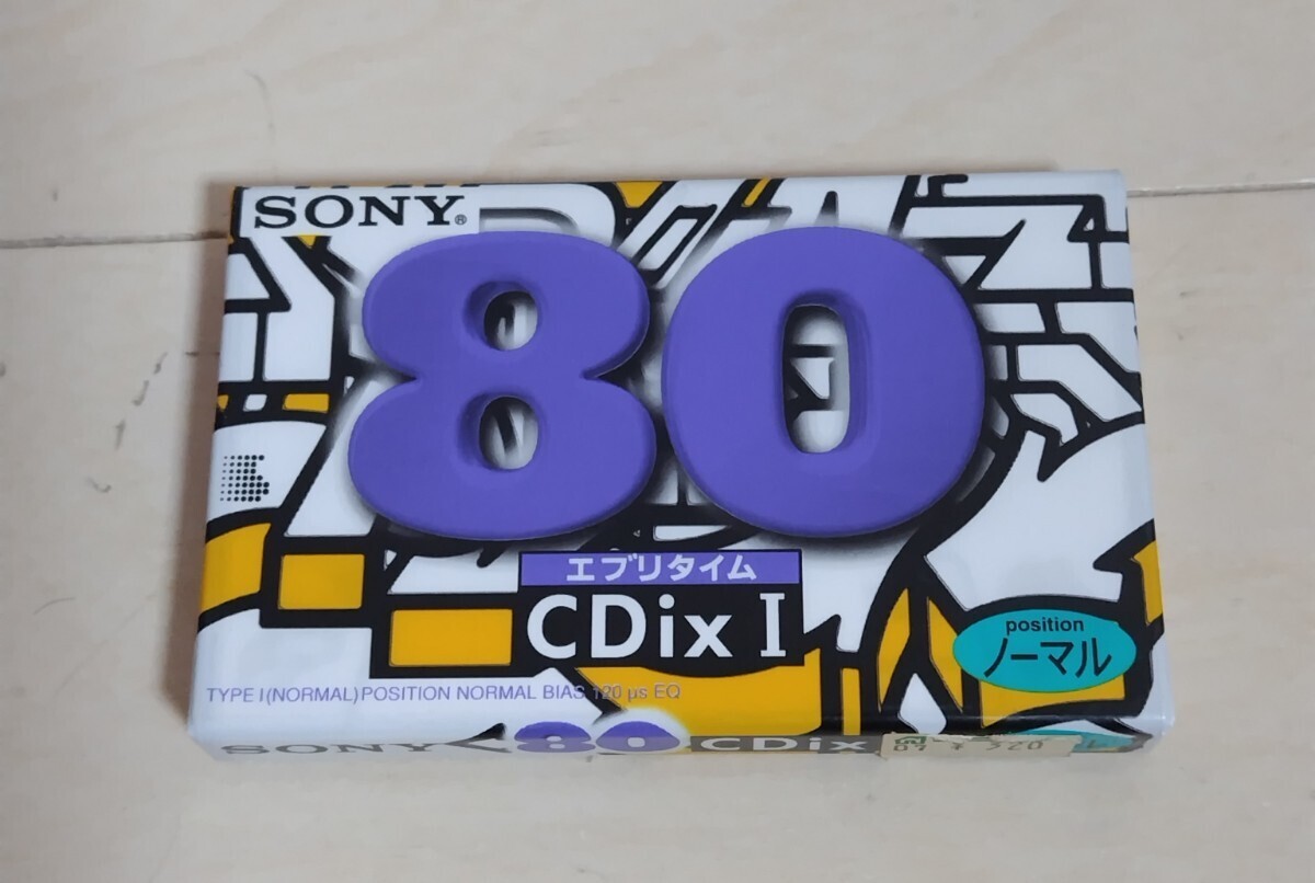 SONY ソニー カセットテープ CDixII 80分 エブリタイム ノーマル C-80CDX1C 未開封 送料185円よりの画像1