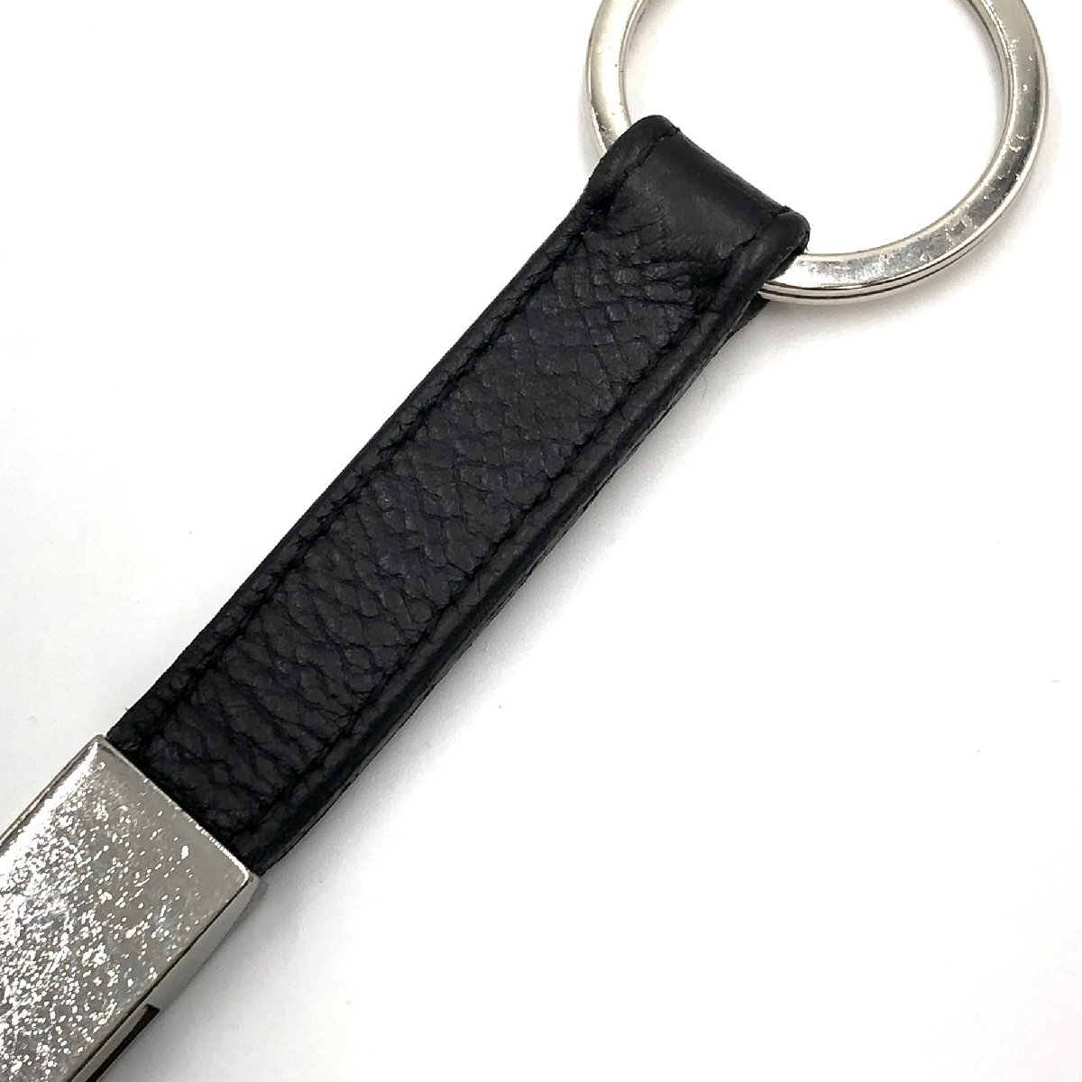  Болгария ... BVLGARI  ключ  кольцо    лого    простой   высококачественный  чувство    черный    серебристый   черный    серебро   доставка бесплатно  h0216aq01735  подержанный товар   бу одежда   брэнд  бу одежда DB