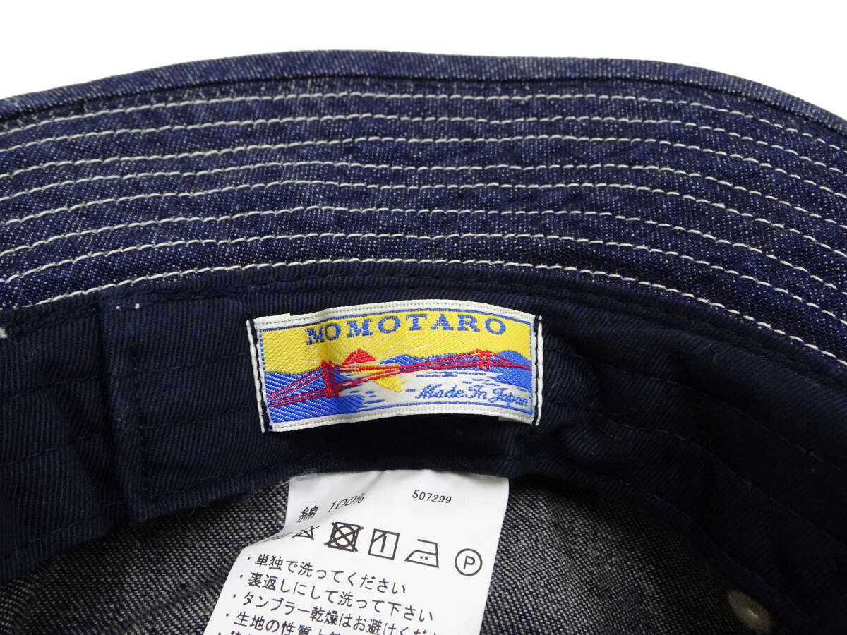 桃太郎ジーンズ ハット MZCA0001 桃太郎JEANS メンズ デニムハット メンズ サンハット 帽子 インディゴ 新品_画像10