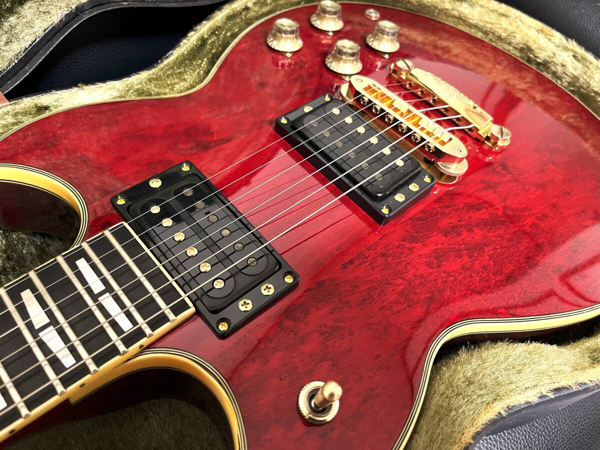 SG Custom Collection-3★YAMAHA SG2000 シースルーレッド バイサウンドシステム搭載 純正ハードケース付 美品！★_画像5