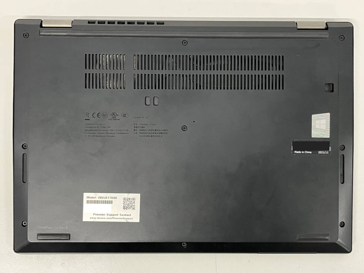 「ジャンク品」Lenovo ThinkPad L13 Gen2 TP00114B / i7-1165G7 2.80GHz / 16GB / SSD 512GB / Windows 11Pro、動作確認済みの画像7