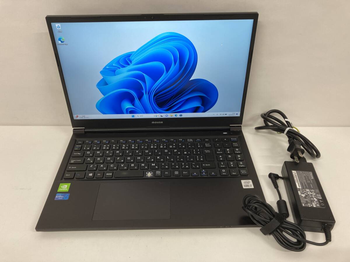 (訳あり)Mouse K5-i7CMLCB-YRL / Core i7-10750H 2.60GHz / 16GB / SSD 512GB / 15.6インチ / windows 11Pro、動作確認済み