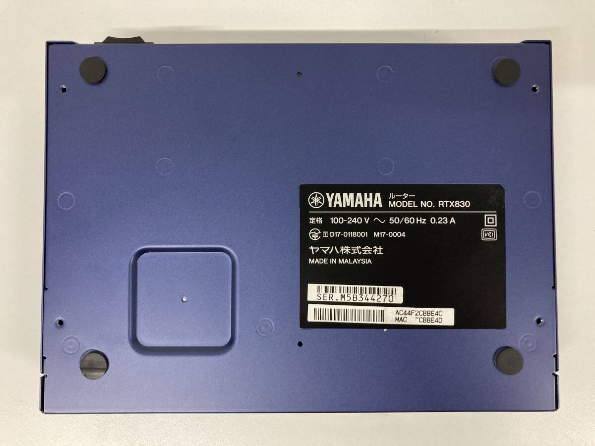 YAMAHA/ヤマハ ギガアクセスVPNルーター RTX830 初期化済み、テスト済み、本体のみの画像5