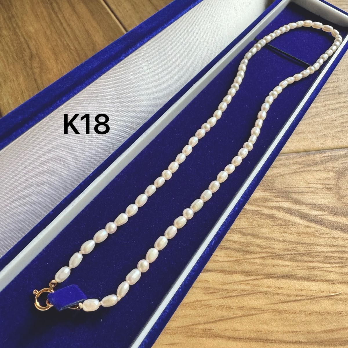 ベビーパール ネックレス 18金 K18  アクセサリー 真珠 希少 美品 40cm