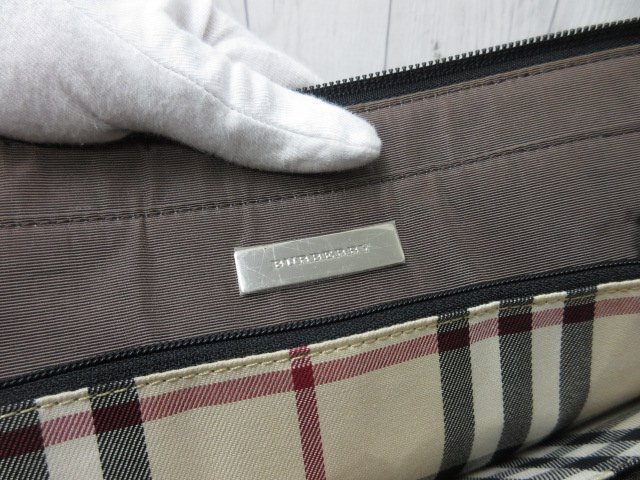 極美品 BURBERRY バーバリー トートバッグ ショルダーバッグ バッグ レザー 黒 A4収納可 70447Yの画像9