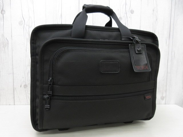 極美品 TUMI トゥミ キャリーバッグ ビジネスバッグ バッグ ナイロン×レザー 黒 A4収納可 2WAY メンズ 69812の画像2