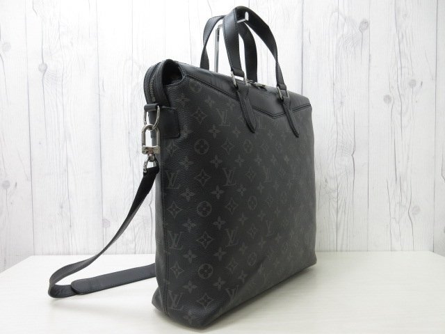 極美品 LOUIS VUITTON ルイヴィトン モノグラムエクリプス トート エクスプローラー ビジネス バッグ M40567 黒 A4可 メンズ 2WAY 70475の画像5