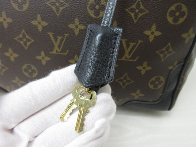 極美品 LOUIS VUITTON ルイヴィトン モノグラムマカサー エストレーラー トートバッグ バッグ M51192 レザー 茶×黒 A4可 70635の画像7