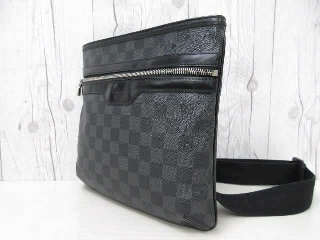 極美品 LOUIS VUITTON ルイヴィトン ダミエグラフィット トマス ショルダーバッグ バッグ N58028 グレー×黒 メンズ 66612の画像4