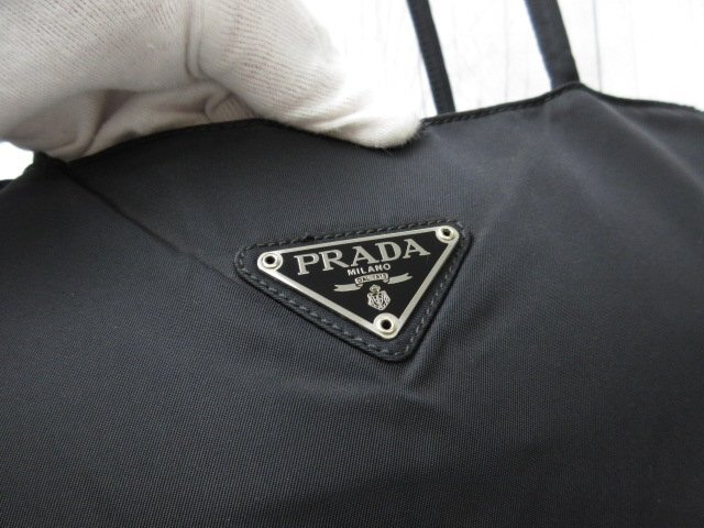 極美品 PRADA プラダ テスート トートバッグ ショルダーバッグ バッグ ナイロン 黒 A4収納可 70520Yの画像10