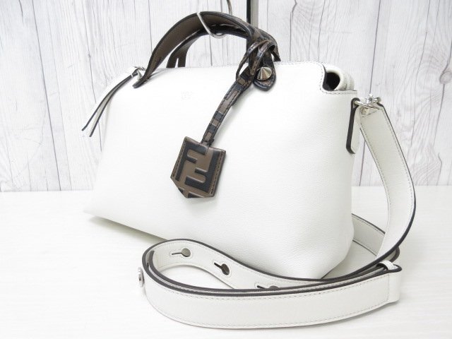 極美品 FENDI フェンディ バイザウェイ ハンドバッグ ショルダーバッグ バッグ レザー 白×マルチカラー 2WAY 70695_画像4