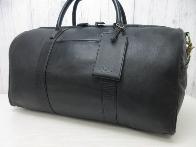 極美品 COACH コーチ ボストンバッグ ショルダーバッグ バッグ レザー 黒 A4収納可 2WAY メンズ 70726の画像9