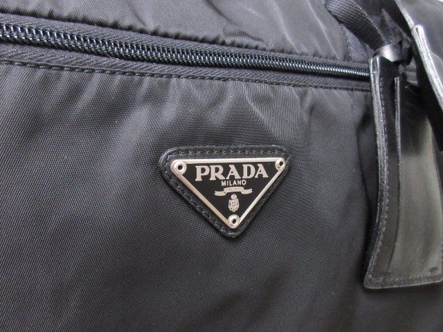 極美品 PRADA プラダ テスート キャリーバッグ ボストンバッグ ショルダーバッグ バッグ ナイロン×レザー 黒 A4可 3WAY メンズ 70755_画像7