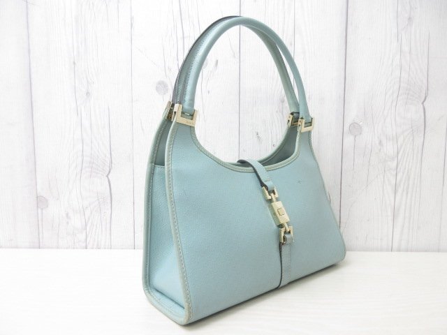  прекрасный товар GUCCI Gucci микро GG домкрат - ручная сумочка сумка на плечо сумка кожа бледно-голубой 70833