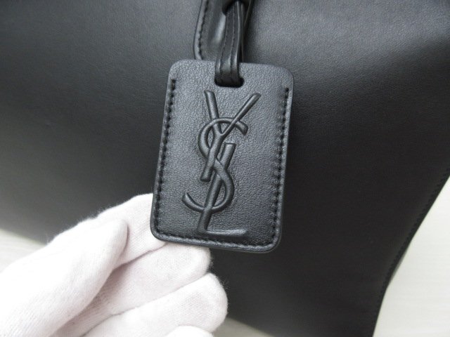 極美品 YSL SAINT LAURENT PARIS サンローラン パリ ジェーン トートバッグ ハンドバッグ バッグ レザー 黒 A4可 70708_画像8