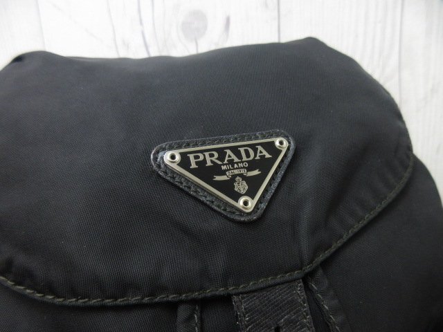 極美品 PRADA プラダ テスート ナイロンリュック リュックサック バッグ ナイロン×レザー 黒 70836