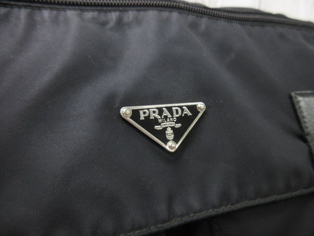 美品 PRADA プラダ テスート メッセンジャーバッグ ショルダーバッグ バッグ ナイロン×レザー 黒 A4収納可 メンズ 70838の画像9