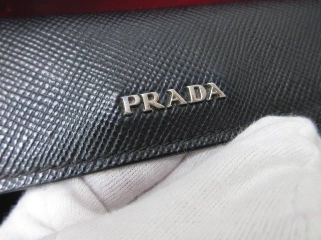 極美品 PRADA プラダ トートバッグ ハンドバッグ バッグ サフィアーノレザー 黒 A4収納可 70815_画像9