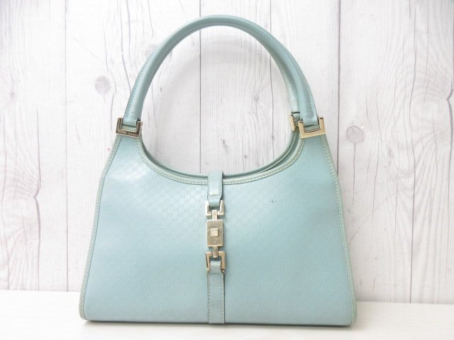  прекрасный товар GUCCI Gucci микро GG домкрат - ручная сумочка сумка на плечо сумка кожа бледно-голубой 70833