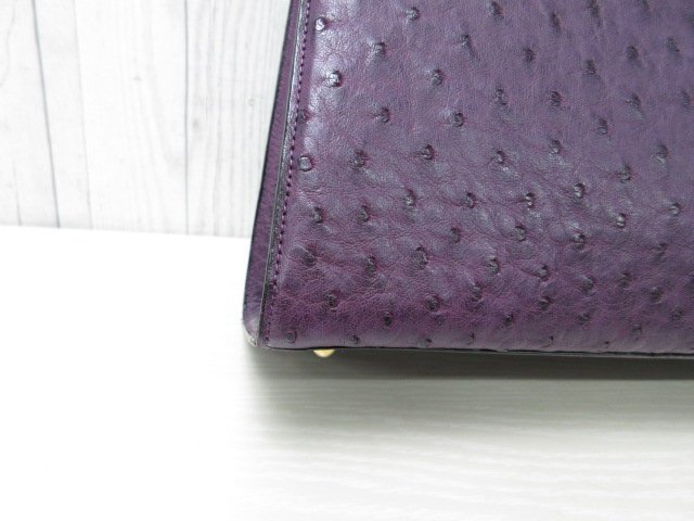  превосходный товар Ostrich ручная сумочка сумка фиолетовый 66891
