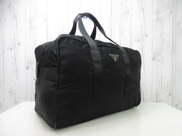  ultimate beautiful goods PRADA Prada te Hsu tote Caro go Boston bag shoulder bag bag nylon × leather black A4 storage possible men's 71119
