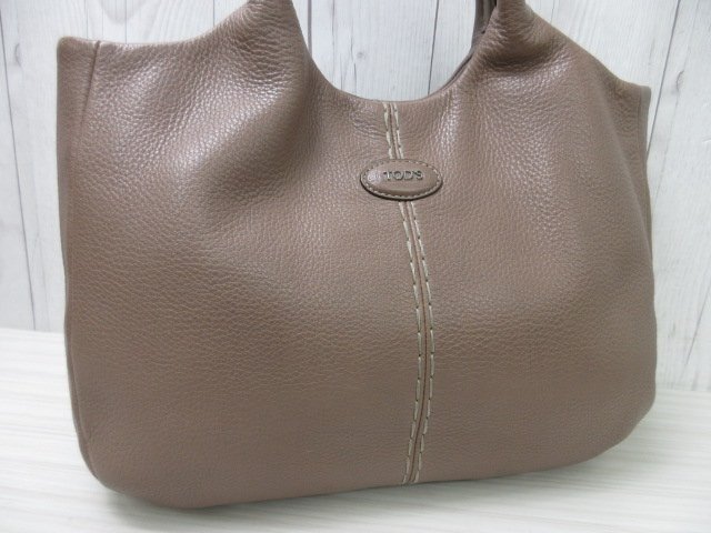 極美品 TOD'S トッズ ハンドバッグ トートバッグ バッグ レザー 茶 71005_画像8