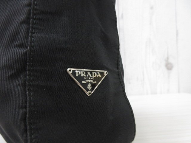 極美品 PRADA プラダ テスート ショルダーバッグ トートバッグ バッグ ナイロン×レザー 黒 71088の画像9