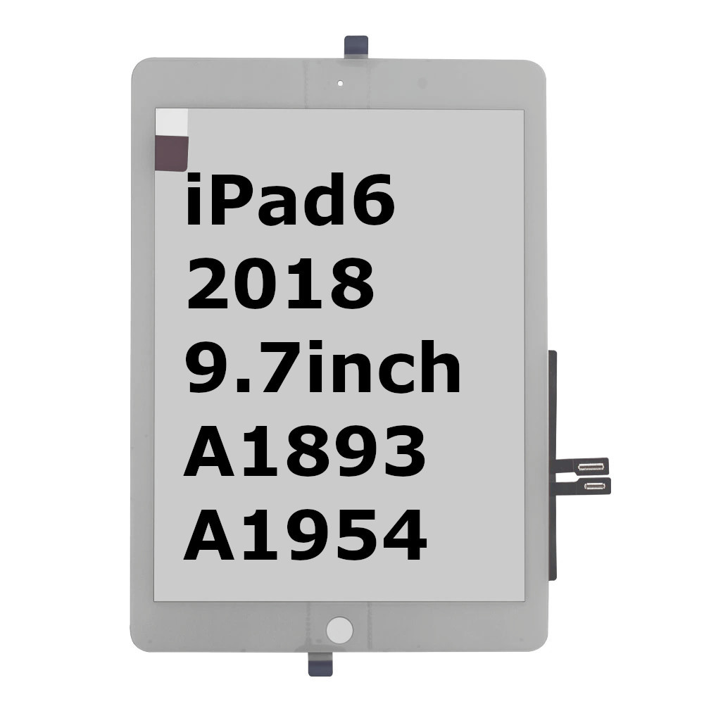 iPad6 第6世代 2018 9.7インチ A1893 A1954 ガラス パネル 白 Sクラス タッチスクリーン交換 デジタイザ 修理 リペアパーツ 画面 割れの画像1