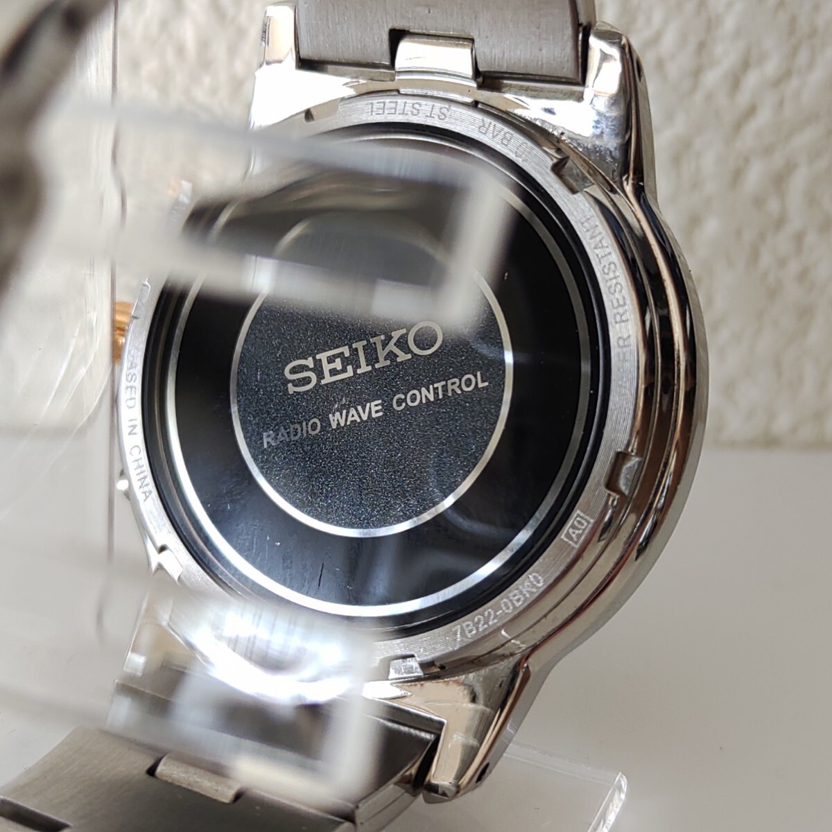 セイコーメンズ電波ソーラー ビジネスフォーマル紳士 防水 アナログ腕時計 動作品 SEIKO セイコー 腕時計 稼働品の画像6