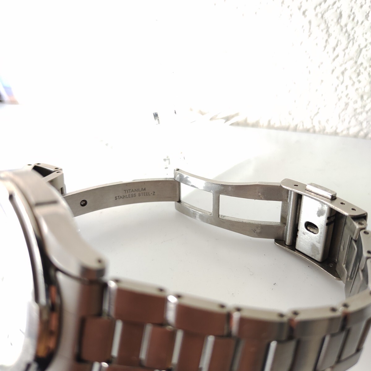 SEIKO 腕時計 セイコー 稼働品 メンズ電波時計 ビジネスフォーマル紳士 チタン 軽量 ホワイト文字盤 防水の画像7