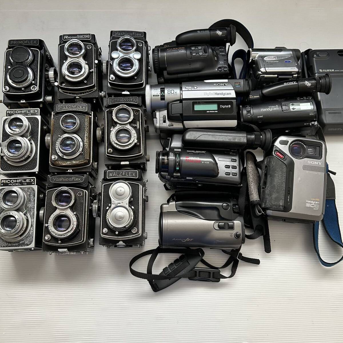 1円~二眼レフカメラ ビデオカメラまとめ YASHICA RICOH PRIMO PIGEONfUJIX SONY MINOLTA Canon Panasonicなど(ジャンク品 動作未確認 KJ) の画像1