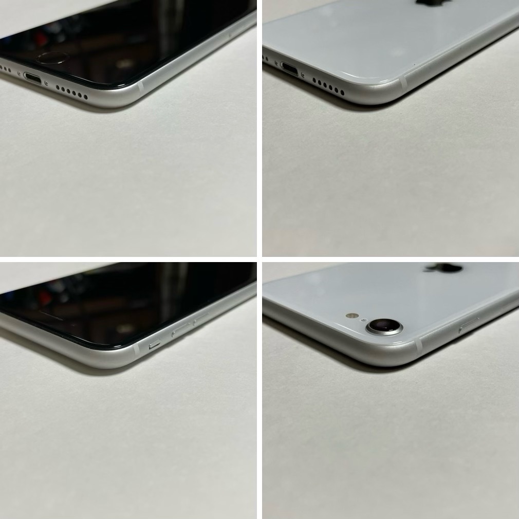 【2433】iPhone SE2（第2世代）64GB 美品 バッテリー最大容量100％ SIMロック解除済み 国内版SIMフリー 白 white ホワイト 残債無しの画像2