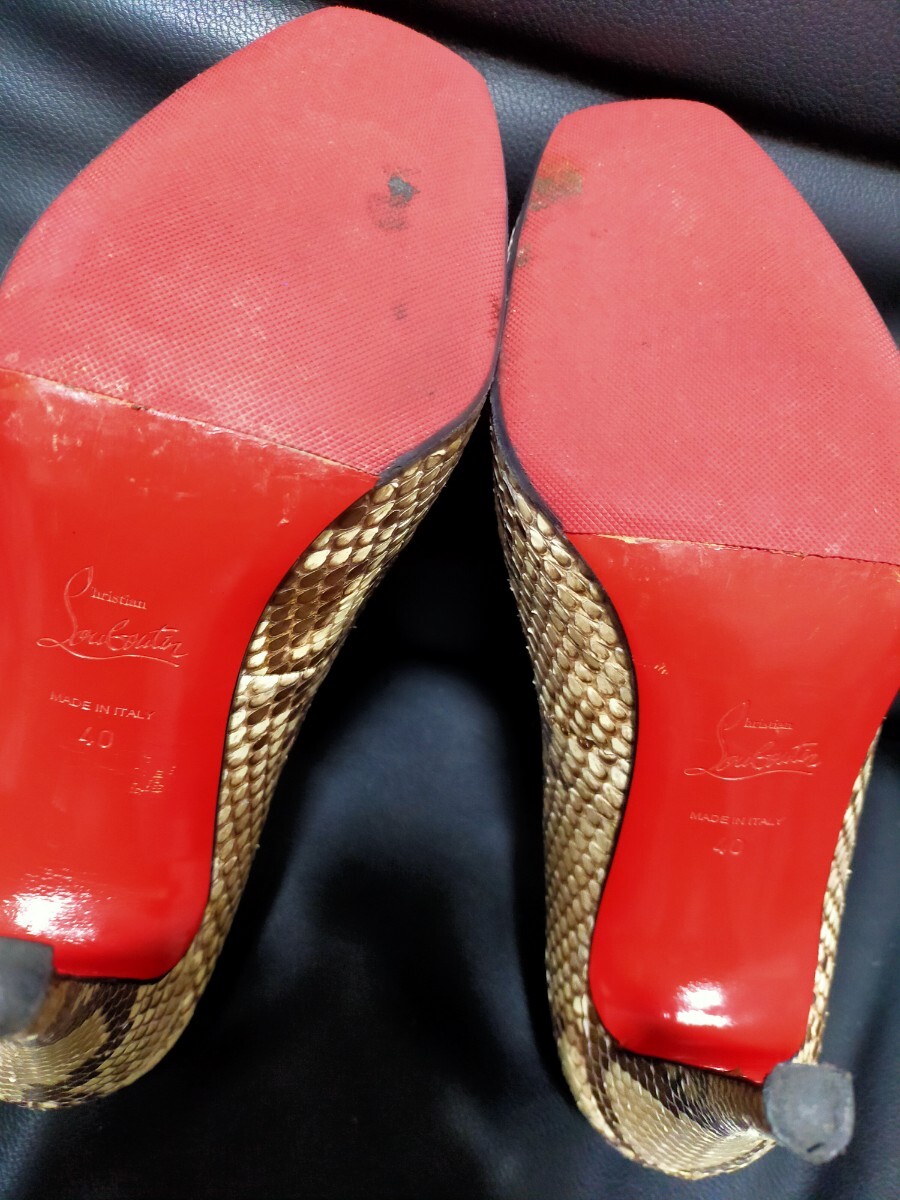 Christian Louboutin クリスチャンルブタン パイソン柄 ピンヒール パンプスの画像6