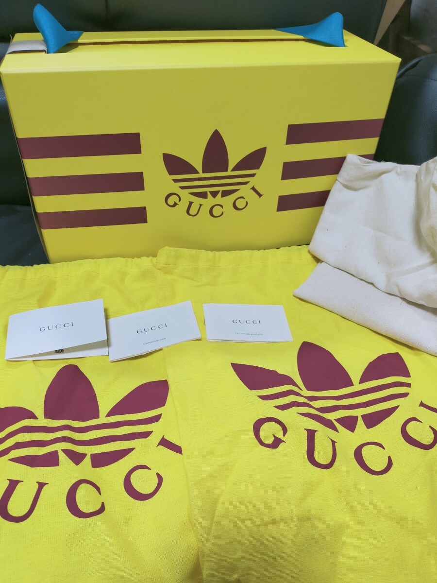 GUCCI グッチ adidas Originals アディダス オリジナルス コラボ スリッパ サンダル 新品未使用品 ブルー _画像3