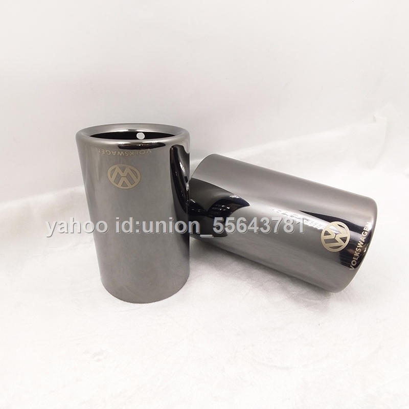  free shipping VW Golf 7 Golf7 6 The Beetle Polo muffler cutter titanium black 1 piece 