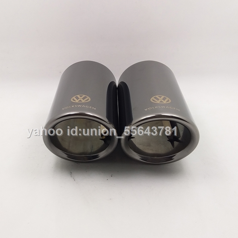  free shipping VW Golf 7 Golf7 6 The Beetle Polo muffler cutter titanium black 1 piece 