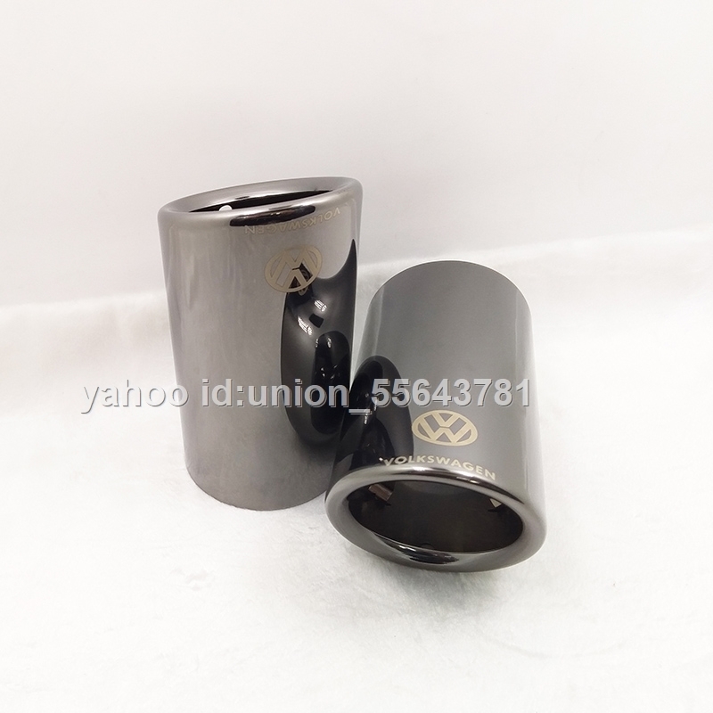  free shipping VW Golf 7 Golf7 6 The Beetle Polo muffler cutter titanium black 1 piece 