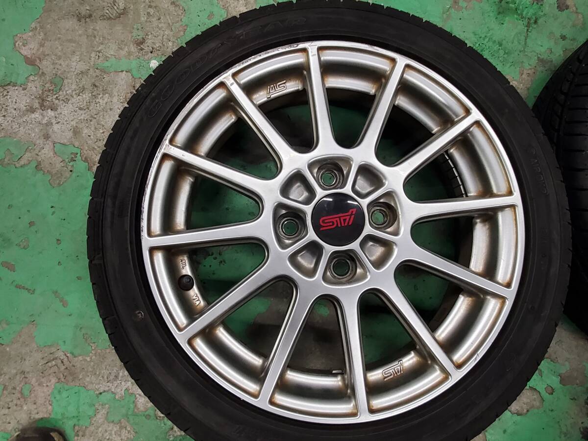 【希少】スバル STI ENKEI製 15インチ 4.5J +45 PCD100 4H ステラ R2 R1 サンバー 165/50R15 23年 4本の画像5